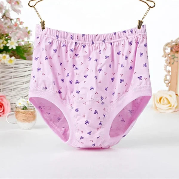 🔥 New High-Waist Ladies Cotton Panties Plus Sizes