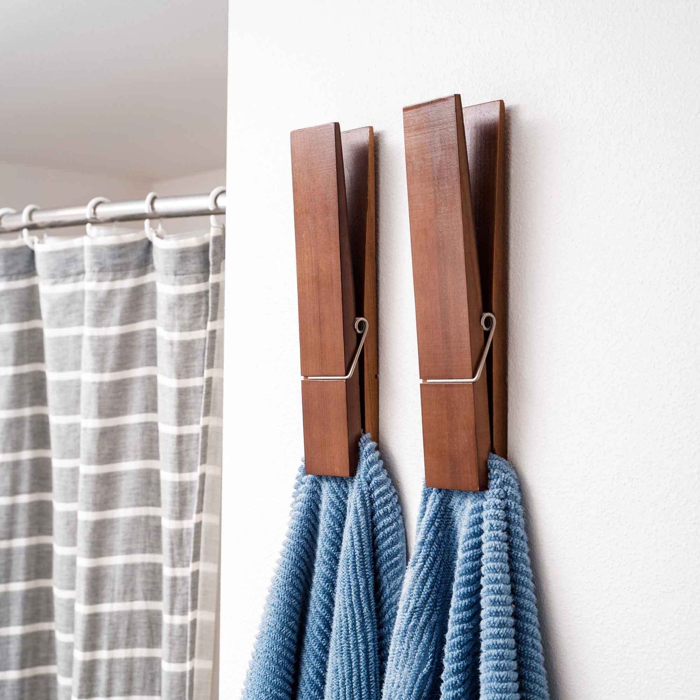 Clothespin Bathroom Towel Holder