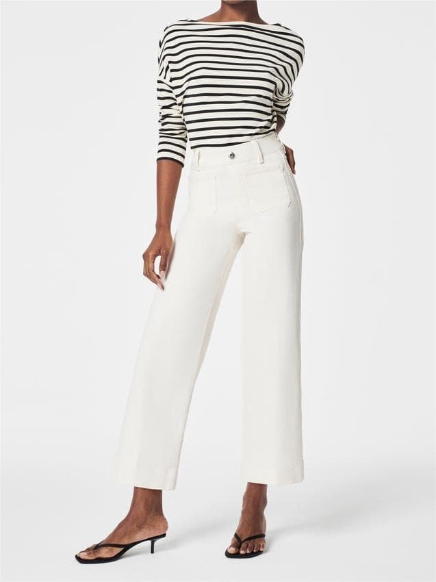 Tummy Control Cropped Wide-Leg Jeans(Buy two and get free shipping!)