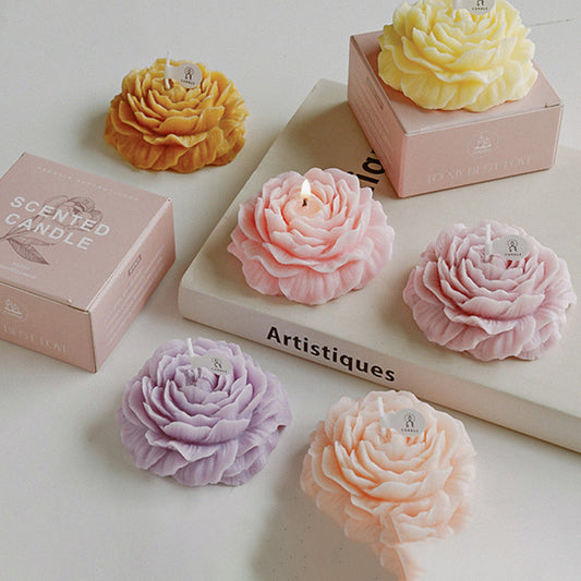 Souvenir candles, peony flower shaped gift ornaments, Valentine's Day, birthday...