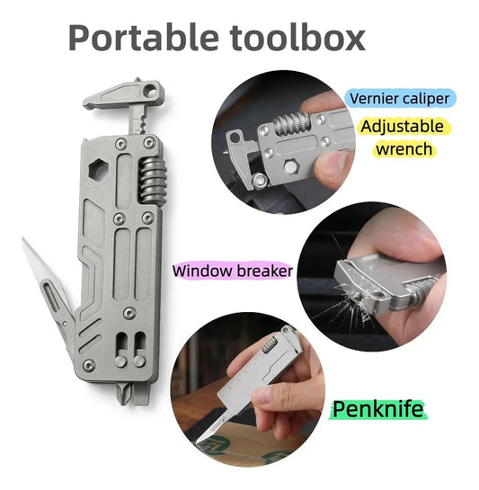 🛠️ Grade-5 Titanium 10-in-1 EDC Multi-Tool
