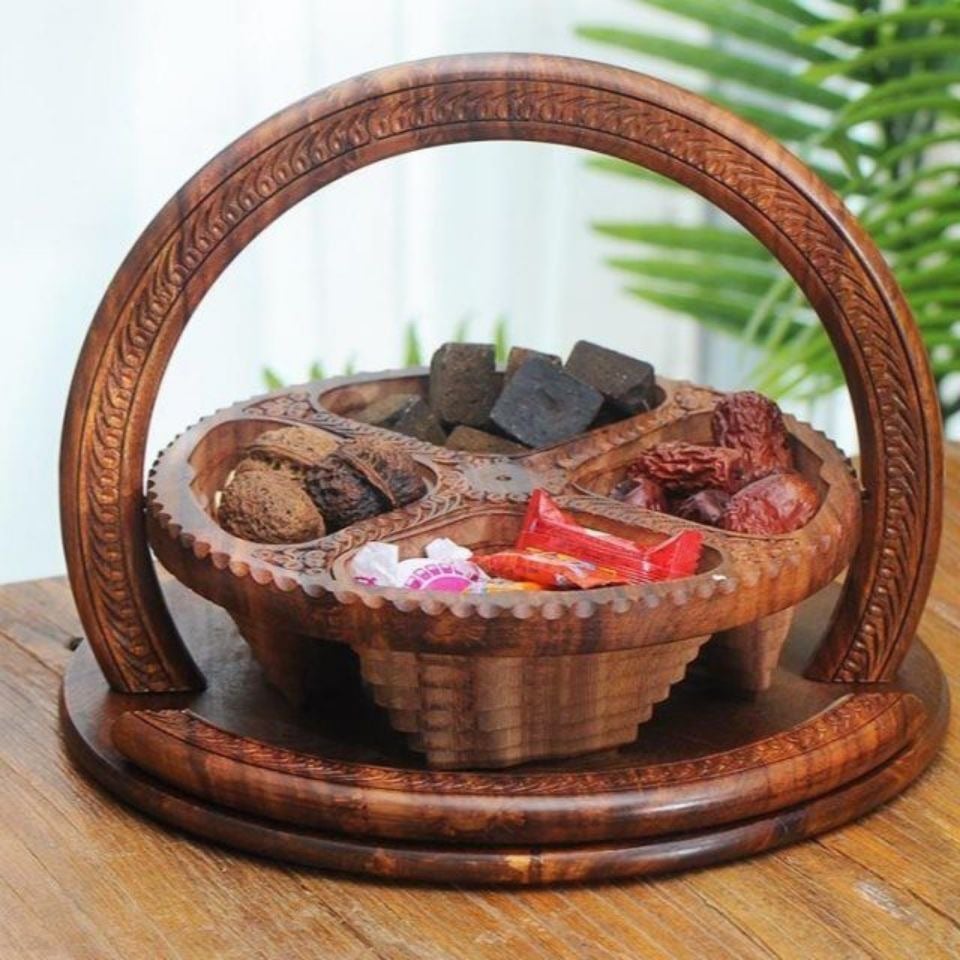 Last Day 49% OFF🔥-Handmade wood carving fruit plate