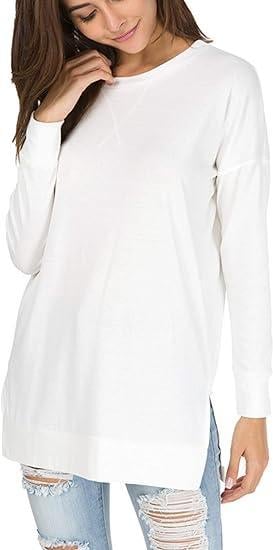 Round Neck Solid Color Top 2