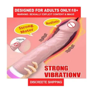 9 Inch Soft Silicone Vibrating Dildo – Skin Tone Body-Safe Massager with Powerful Motor