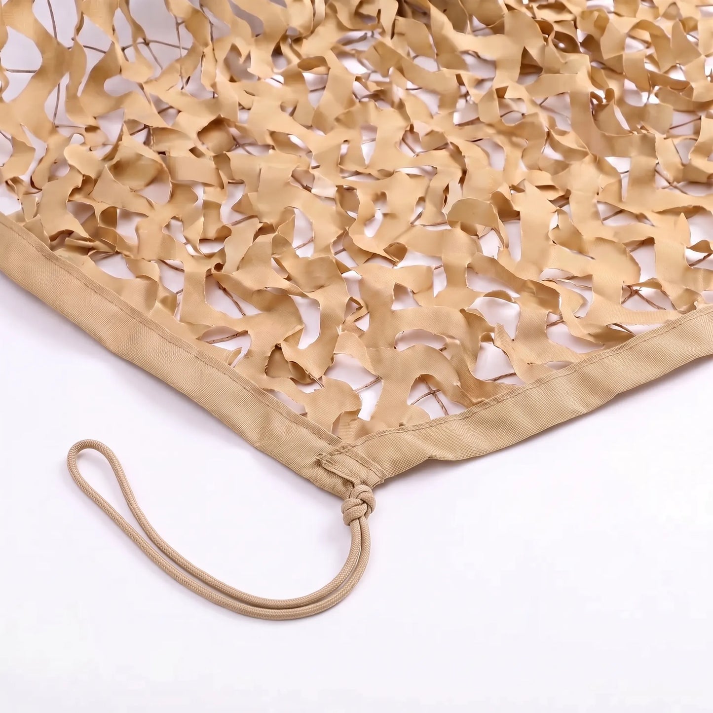 Reinforced sand-colored camouflage net for terraces and pergolas – Mediterranean style