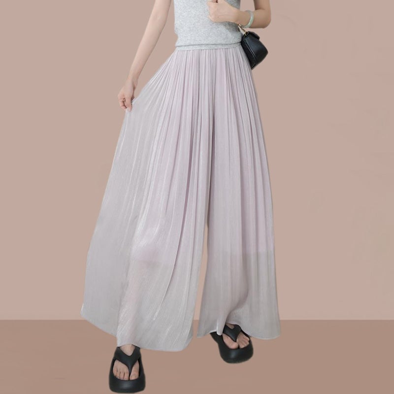 🔥Hot Sale 49% Off🔥Glazed Ice Silk Floor-Length Wide-Leg Culottes mysite