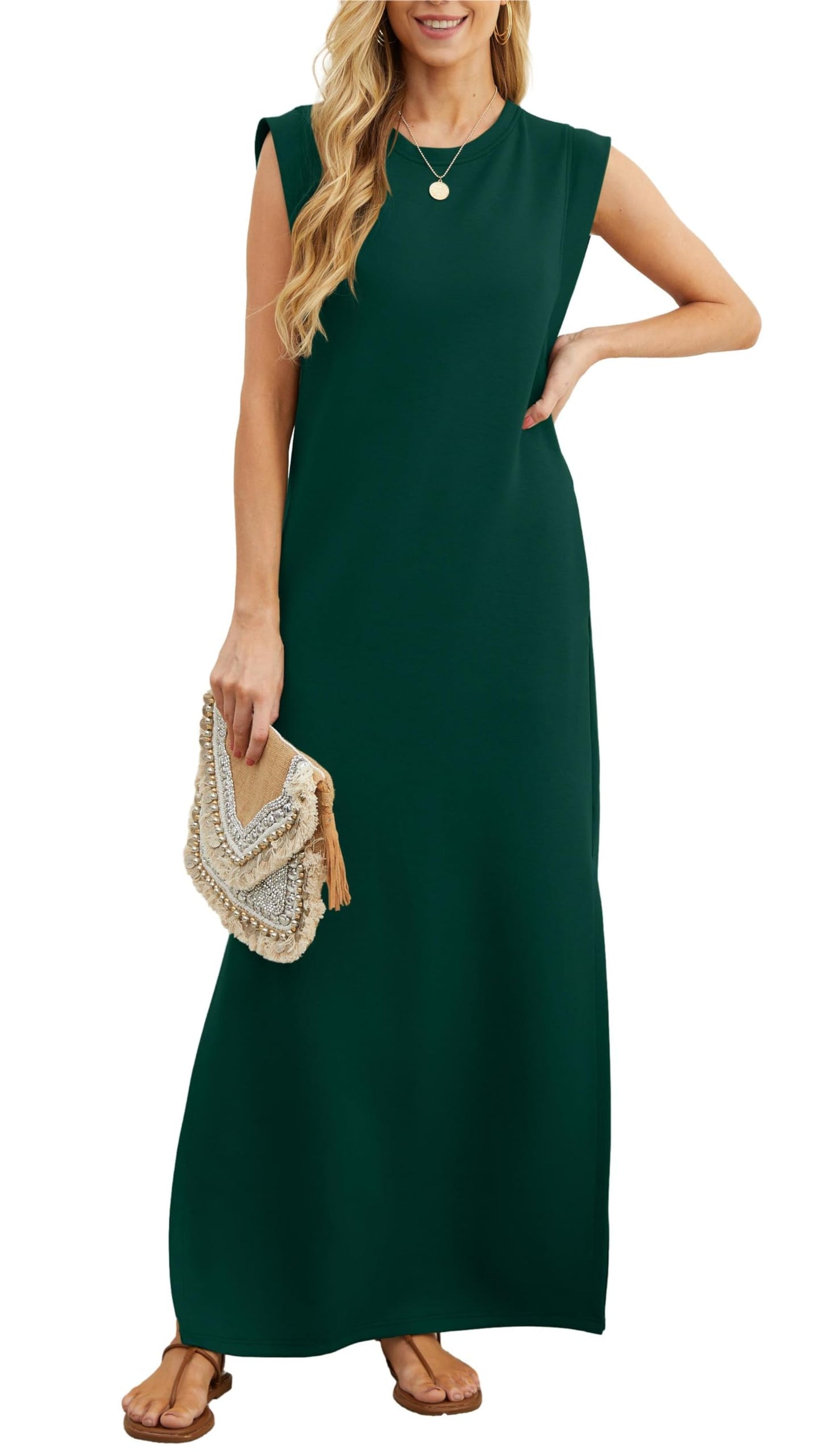 💕This week's sale 49% off💕 - women's casual loose split wrinkle free maxi dress
