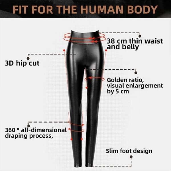 S-shaped PU Leather Leggings - Buy 2, Get Free Shipping!