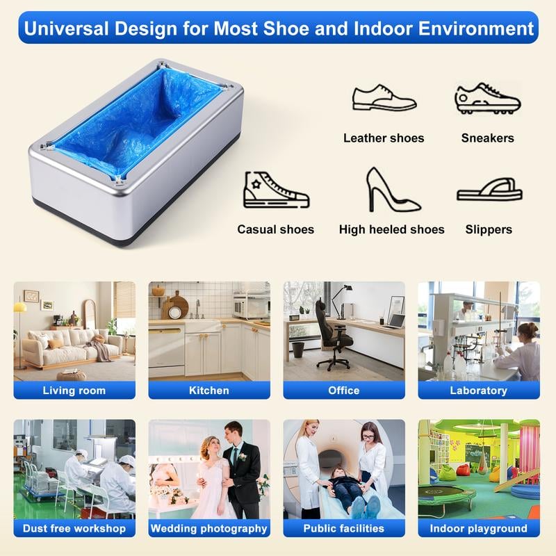 ✨Innovative and Effortless Design✨-Shoe Covers Dispenser with 100pcs Shoe Cover