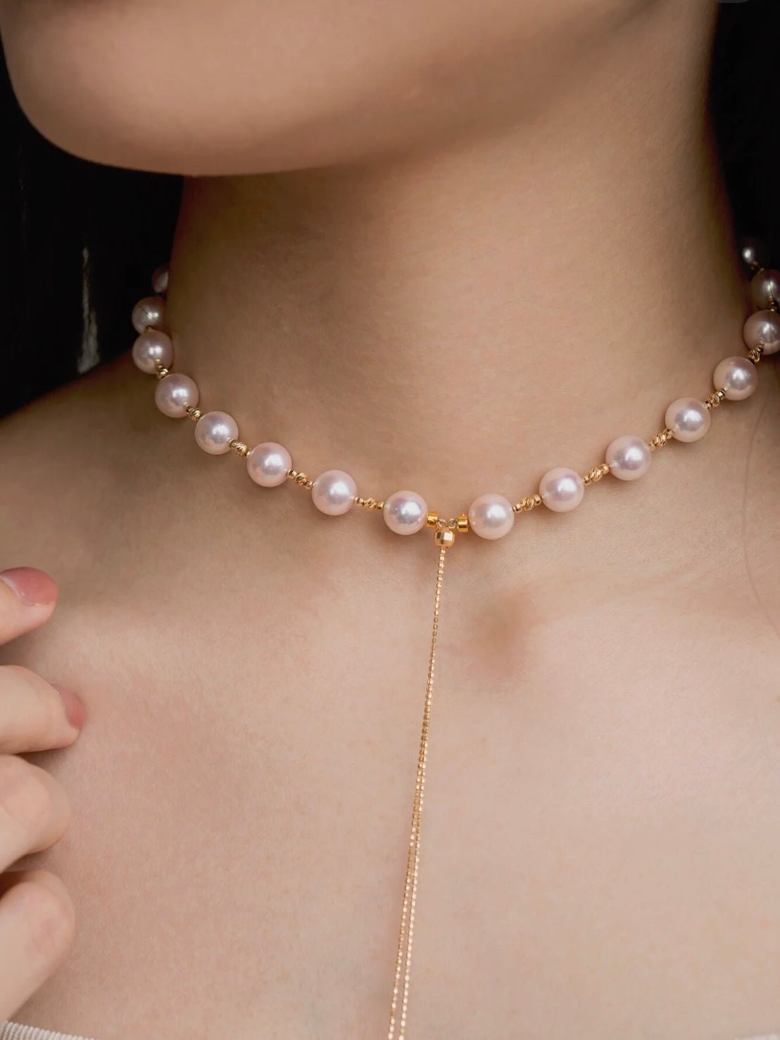 Thames Freshwater Pearl Necklace | 24k Gold Plated Copper