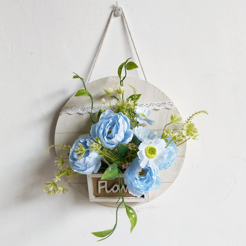 Wall Decorative Wooden Box Flower Basket - With Decorative Bouquet 🔥 (Promotion 50% Discount)