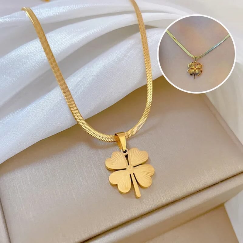 Gold Plated Lucky Clover Necklace mysite