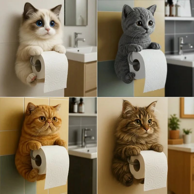 New Arrival 🧻 Wall-Mounted Pet Toilet Paper Holder 🐾