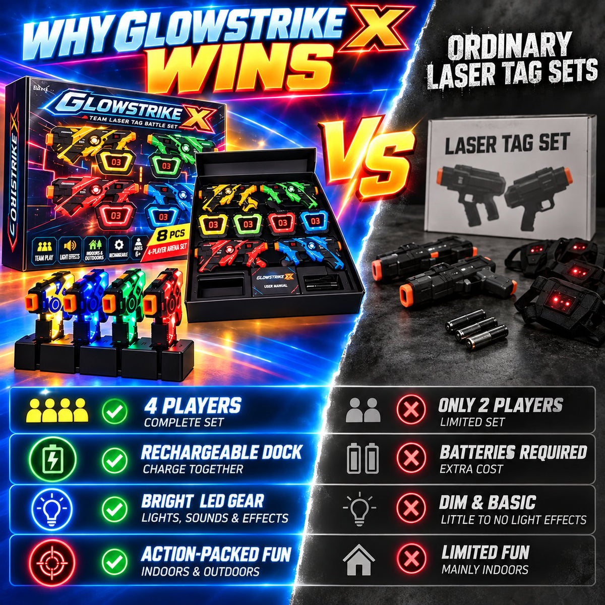 X Laser Tag Battle Set 🔫✨