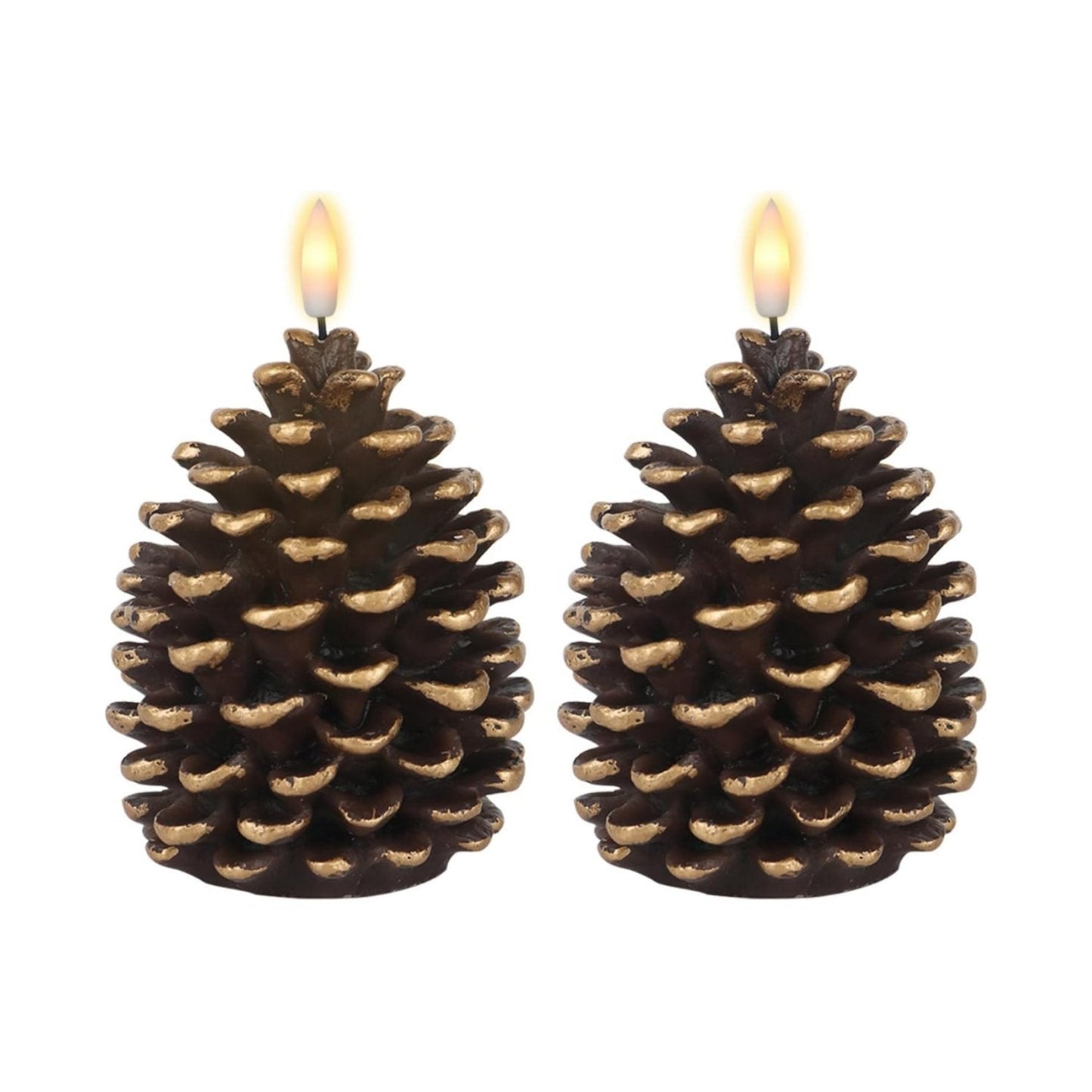 🔥Flameless Pinecone Candles Battery Operated with 6 Hour Timer