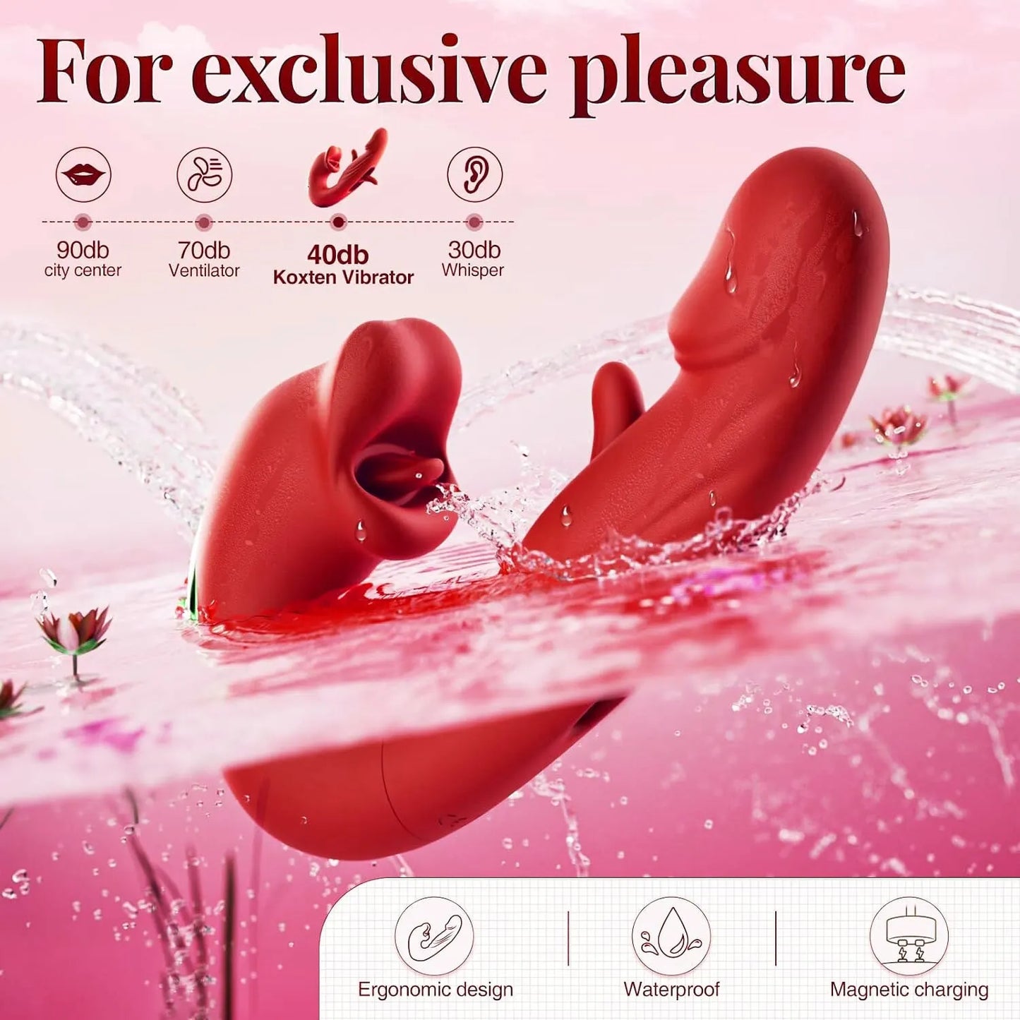 Upgraded LuvoraTM 4-in-1 Flapping & Licking Vibrator