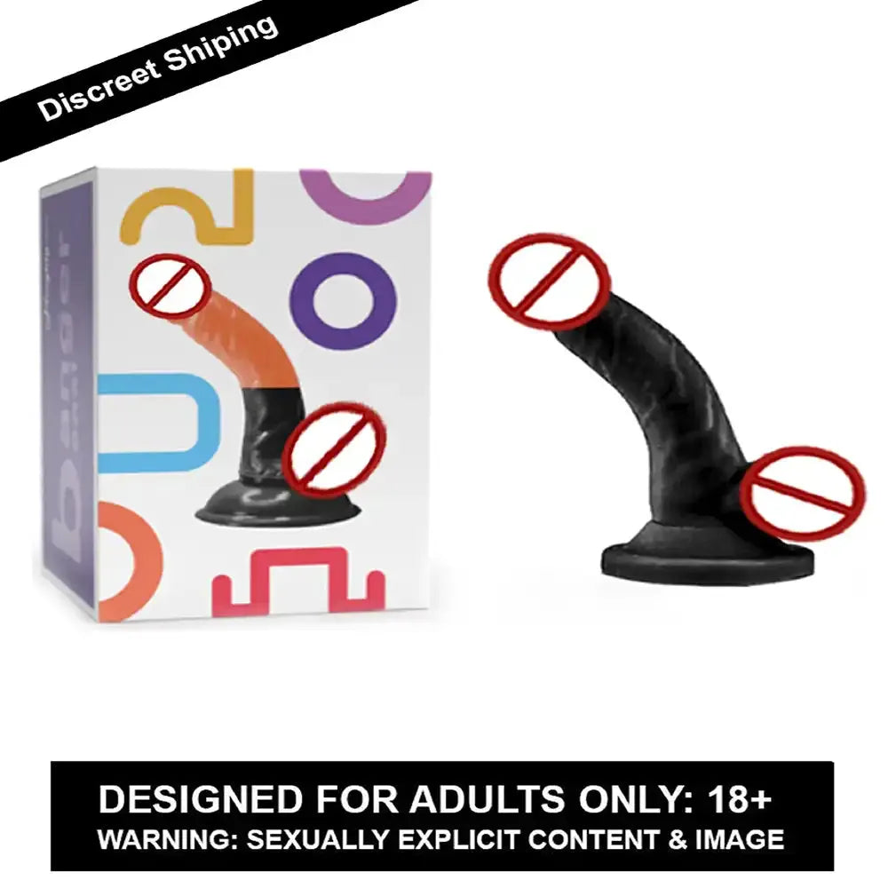 Men's Solid Silicone Massager with Suction Base – Flexible Wellness Accessory