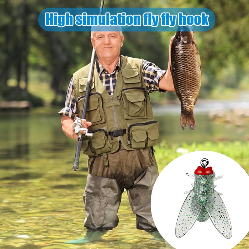 🔥Hot sale during fishing season🔥 - Simulated Flies Fishing Attractor Bait Hook