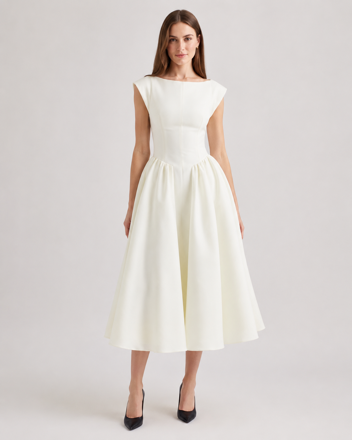 Spring and summer women's backless round neck sleeveless vest dress