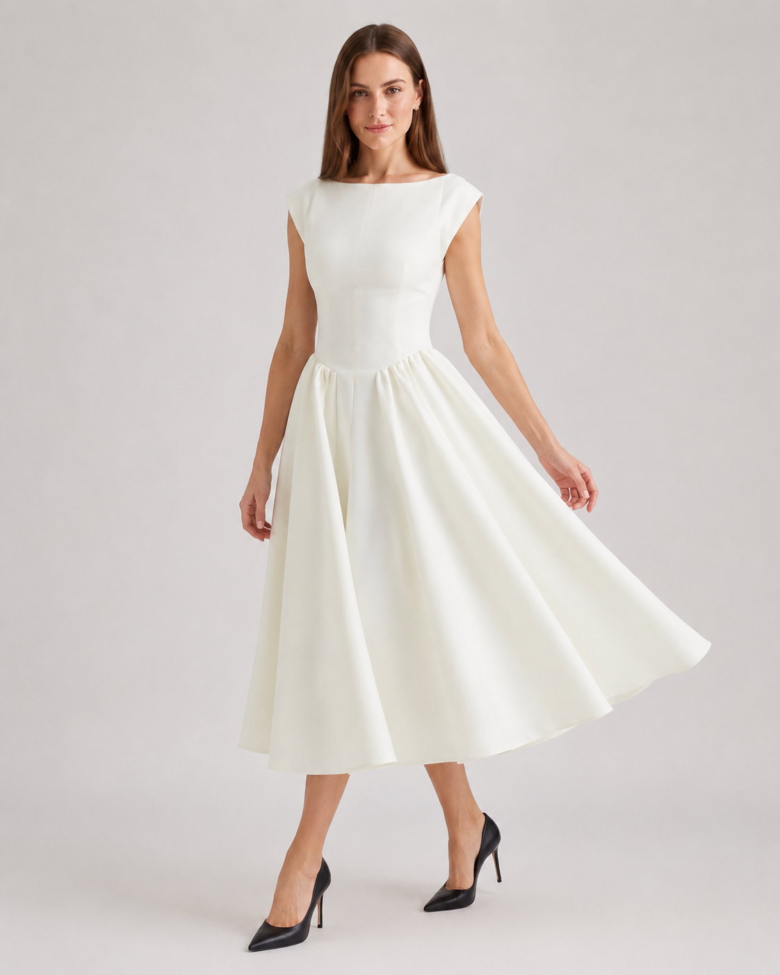 Spring and summer women's backless round neck sleeveless vest dress