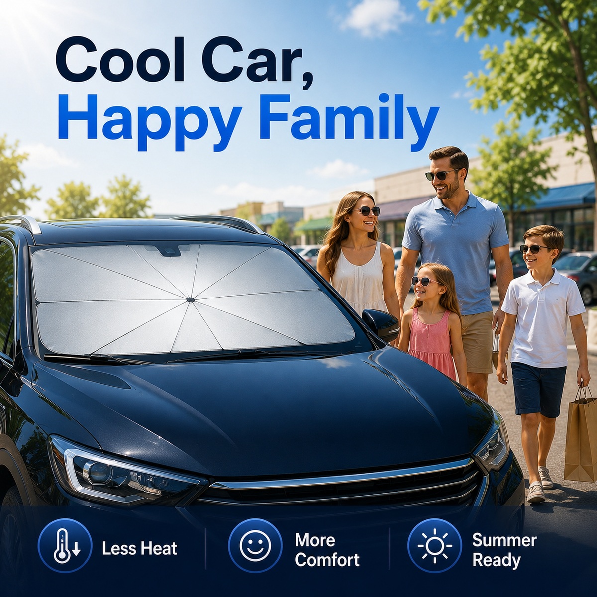✨️2026 Upgraded Car Windshield Sun Shade Umbrella