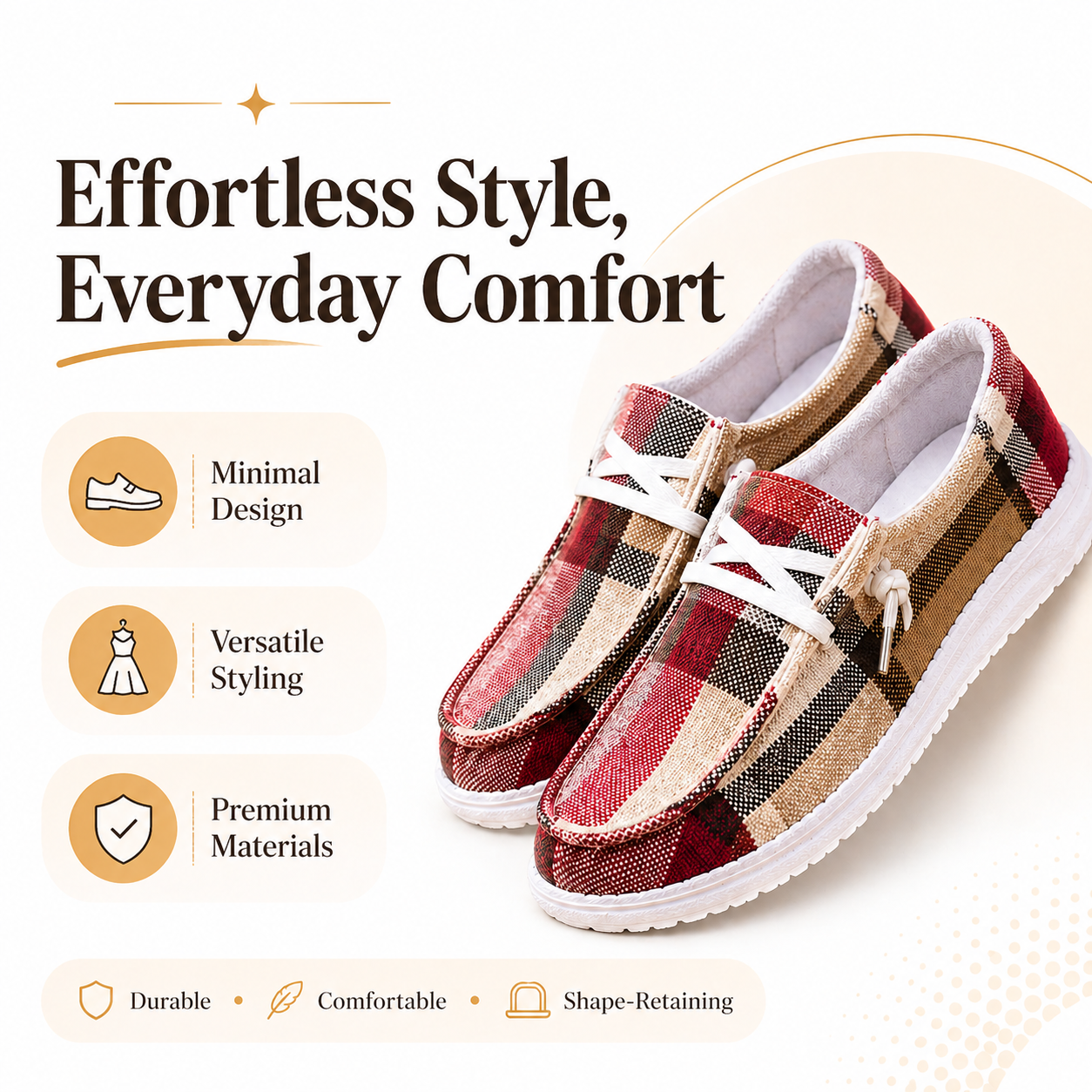 Round-toe lace-up casual shoes