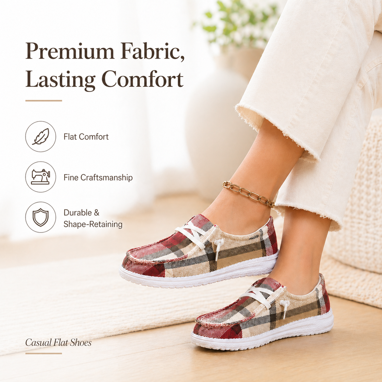Round-toe lace-up casual shoes