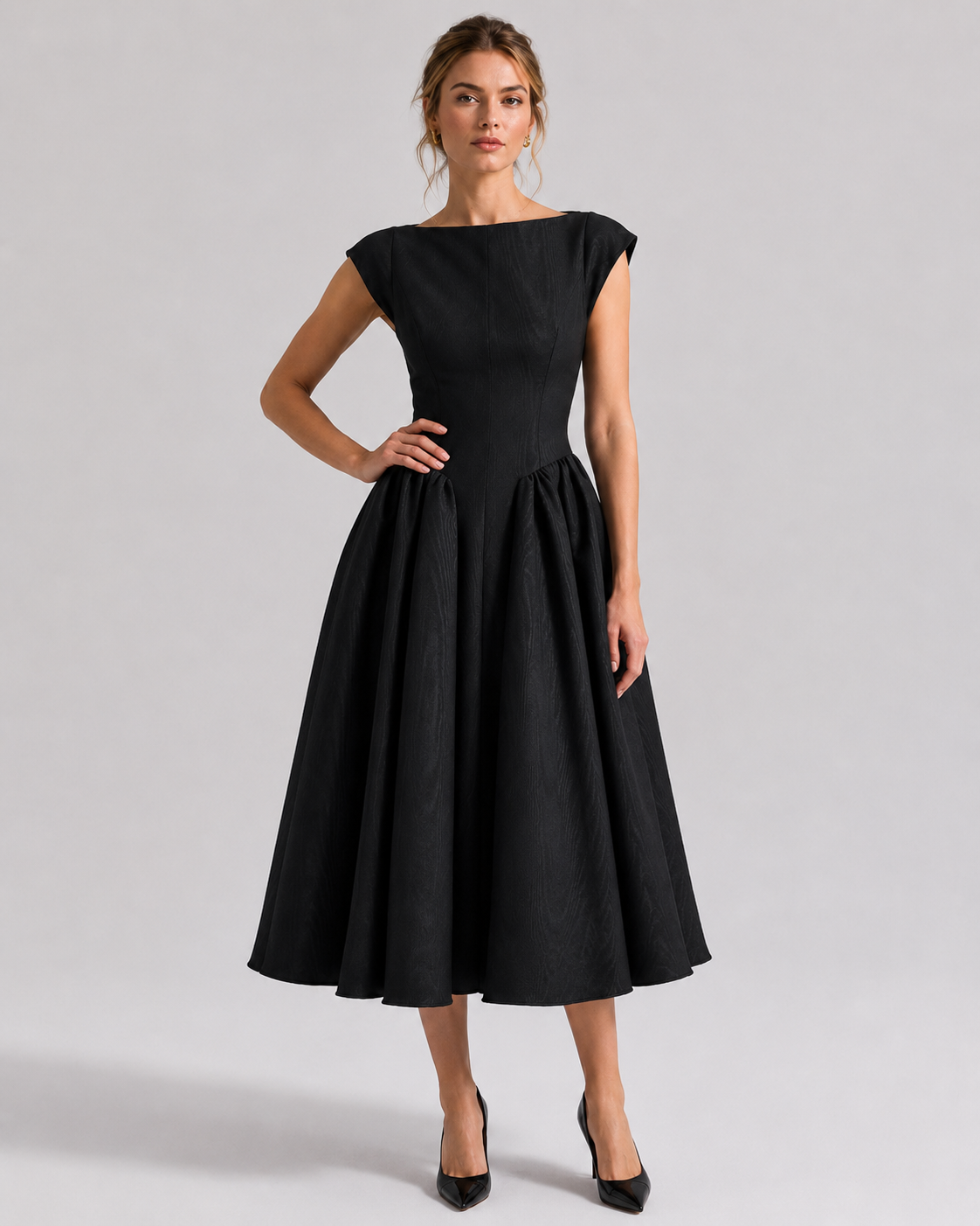 Spring and summer women's backless round neck sleeveless vest dress