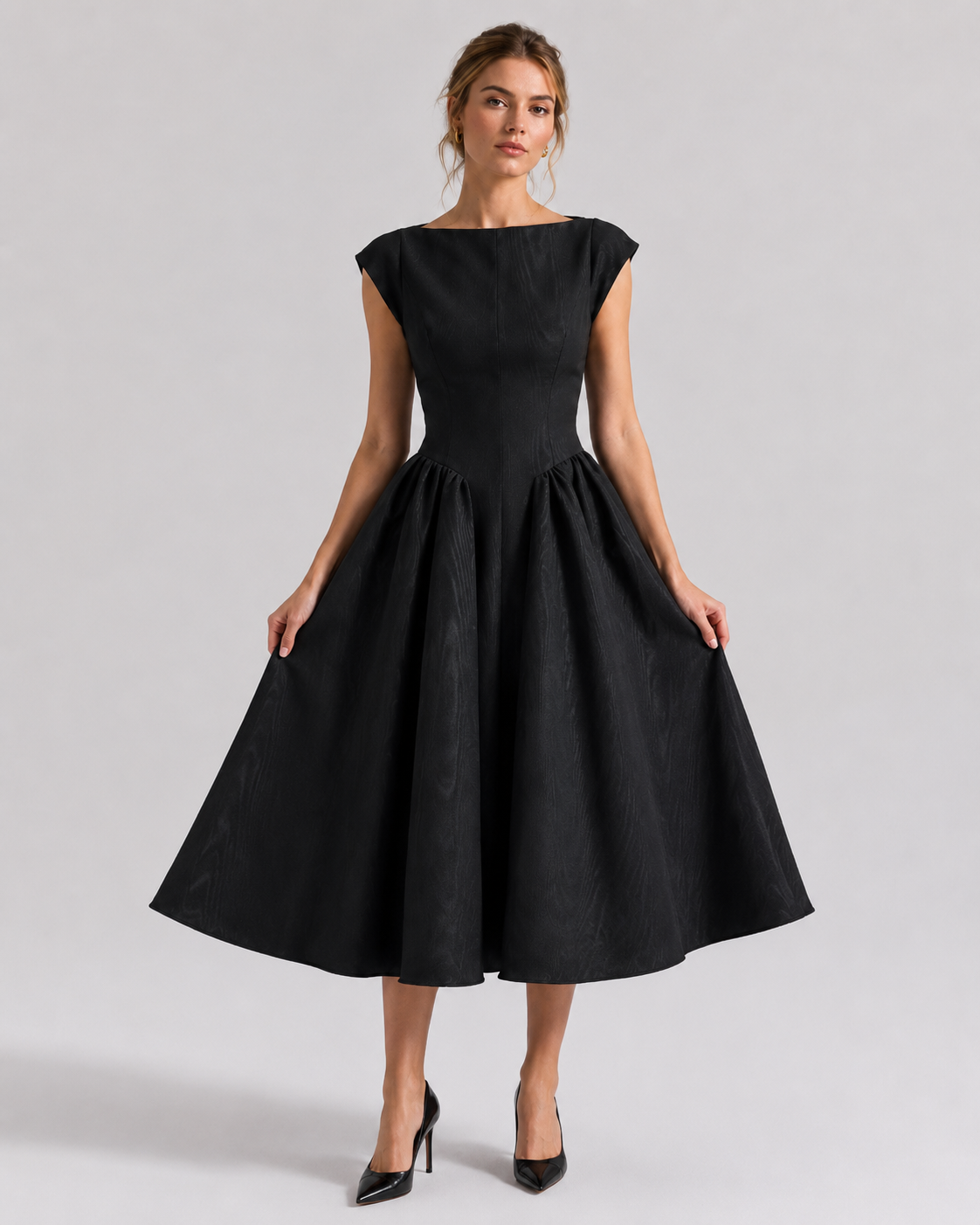 Spring and summer women's backless round neck sleeveless vest dress