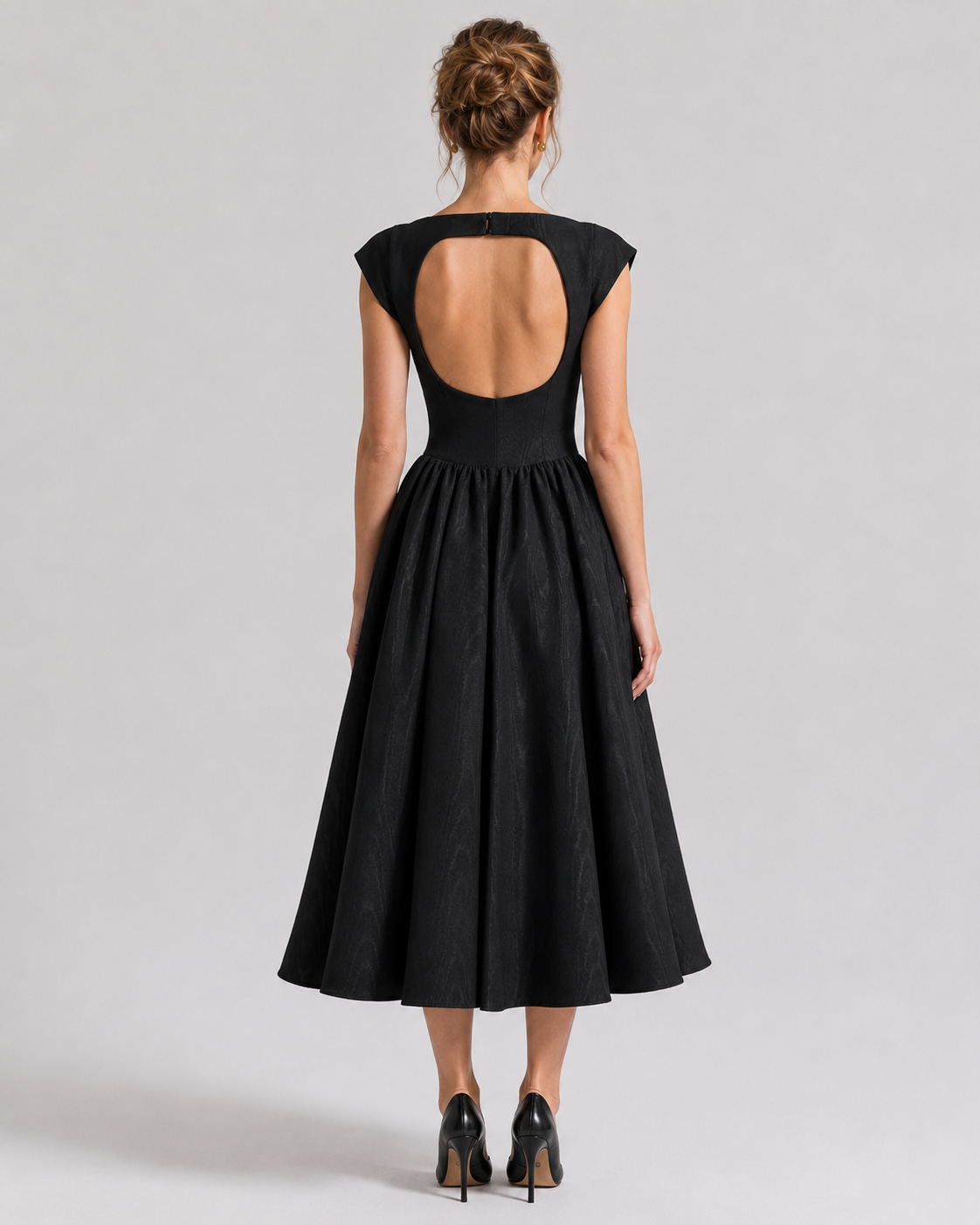 Spring and summer women's backless round neck sleeveless vest dress
