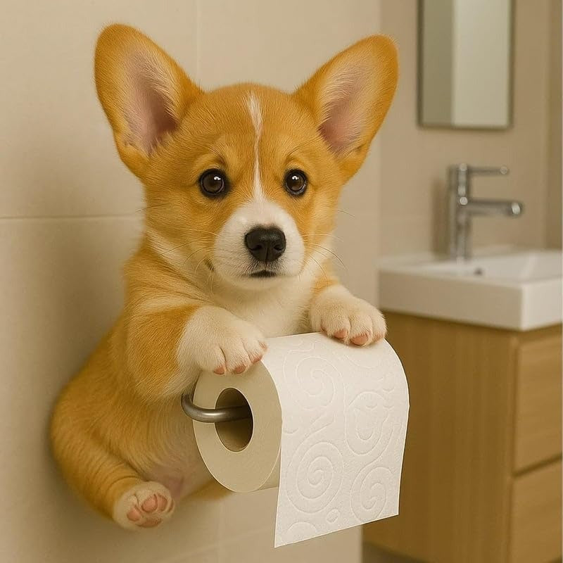 New Arrival 🧻 Wall-Mounted Pet Toilet Paper Holder 🐾