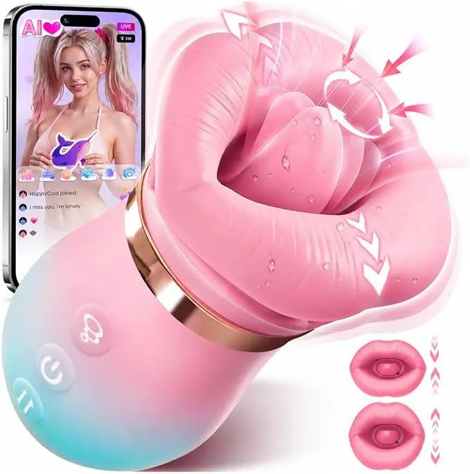 Vibrator Adult Sex Toys for Women - TooShy 5IN1 Mouth Sucking Vibrator Rose Sex Toy, 10 Tongue Licking, 3 Auto & 1 Manual Sucking Adult Toys New APP, Anal Clit Nipple Vibrators Female Couples Sex Toys