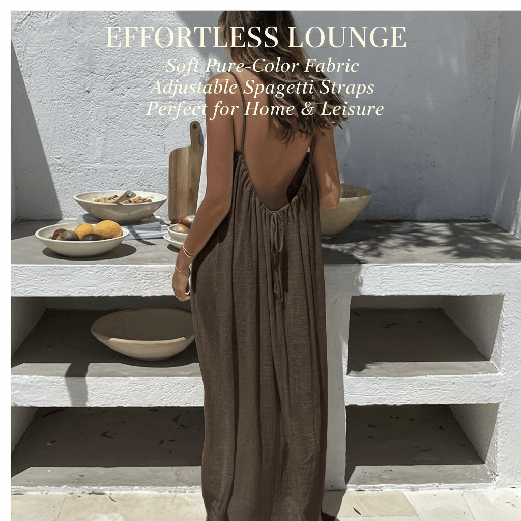 💥Women's Solid Color Cami Lounge Dress - Buy 2, Get Free Shipping!