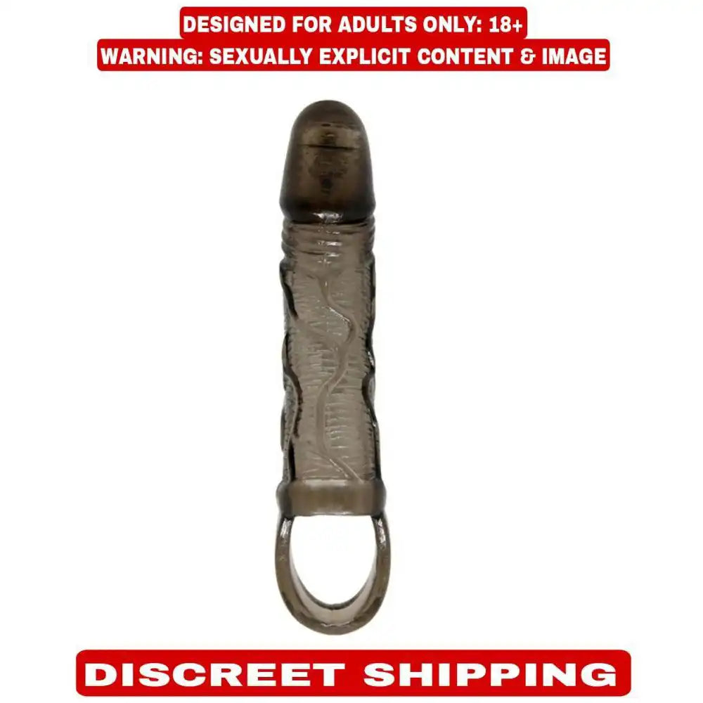 Reusable Silicone Vibrating Sleeve for Men – Textured Personal Wellness Accessory