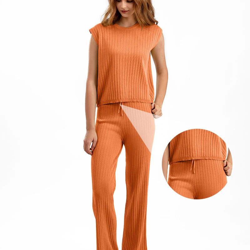 Women's Casual Sleeveless Top and Pants Set