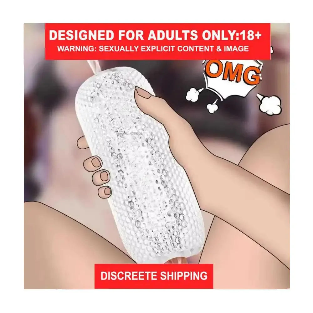 Transparent Textured Pocket Cup Massager for Men – Compact Personal Wellness Accessory