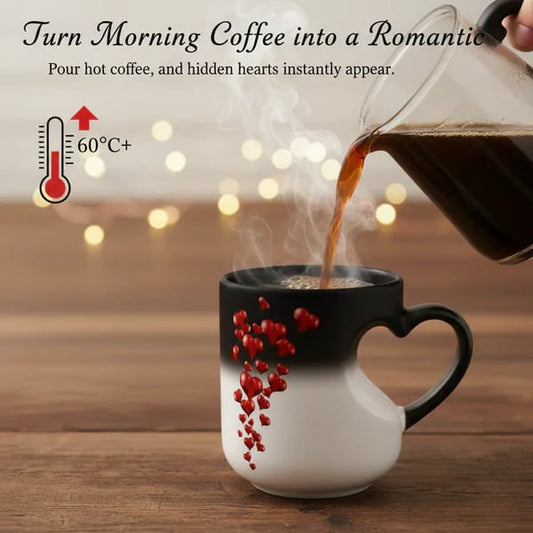 Buy More Save More Heart-shaped Color-changing Ceramic Mug