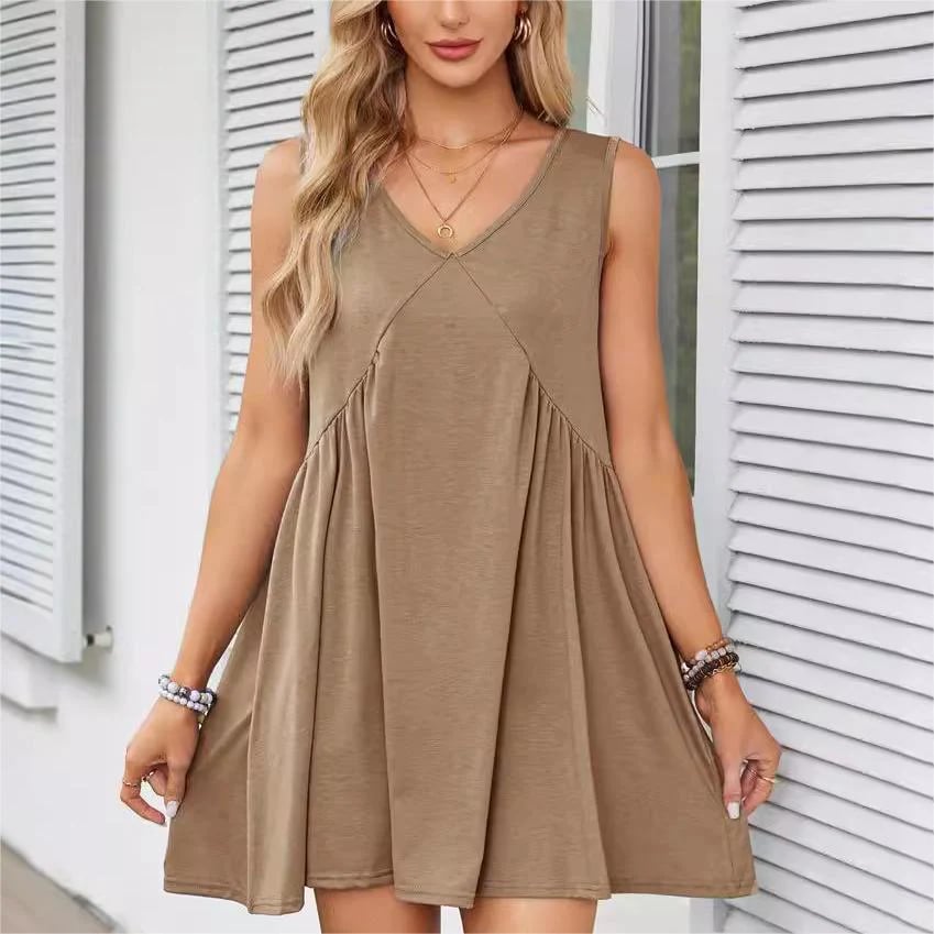 Women's Summer Sleeveless V-Neck Mini Dress , Get product image 14
