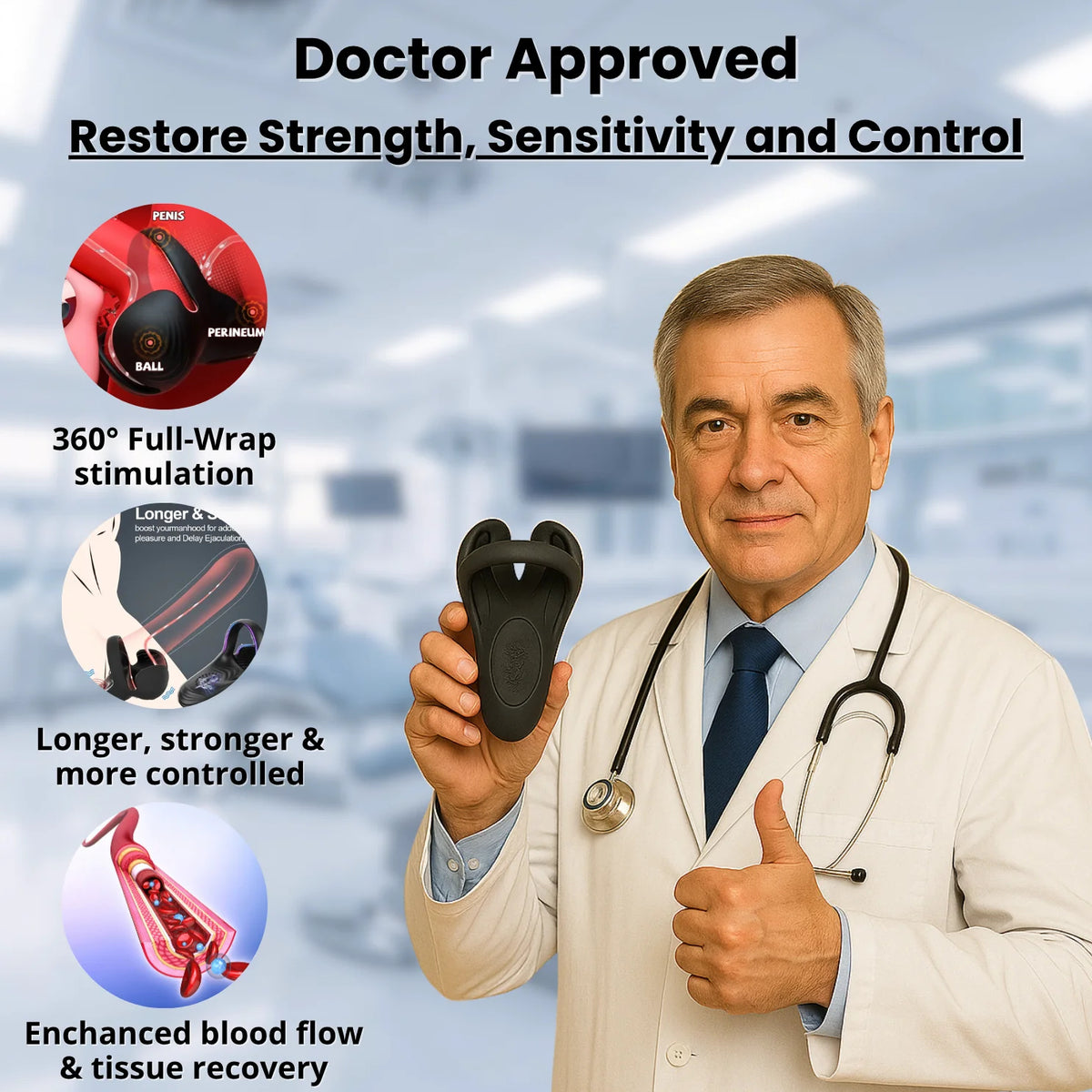 Vital Engine Pro-The #1 5-in-1 at-home trainer that reverses ED & PE with advanced precision