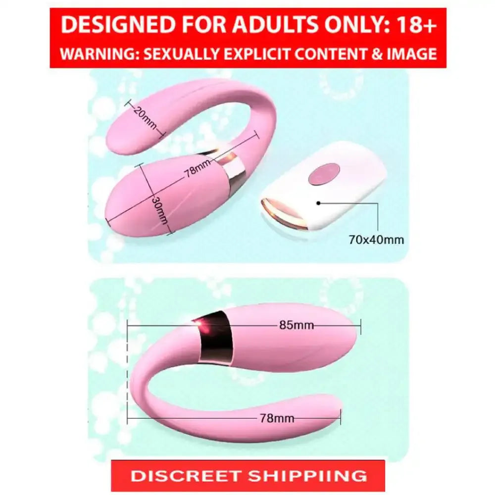 U-Shape Women's Vibrating Massager with Wireless Remote – Rechargeable Wellness Accessory