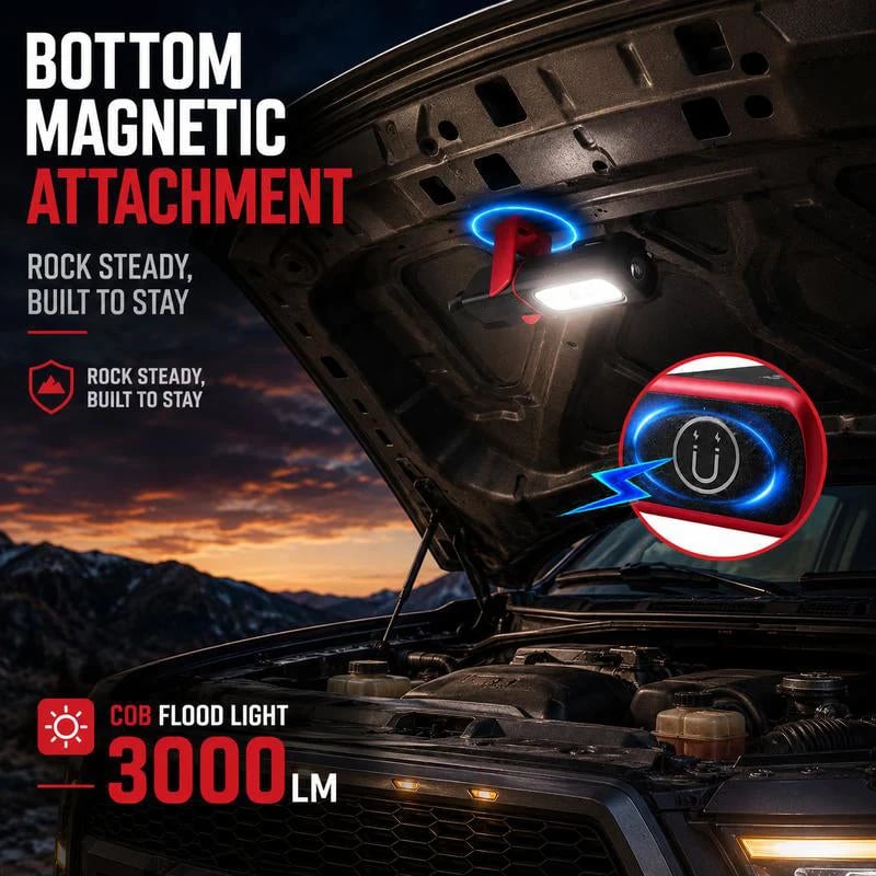 🔦 Magnetische LED Working Light USB Rechargeable Portable Inspection Trouble Light Lamp Super-Bright for Truck Car Repair