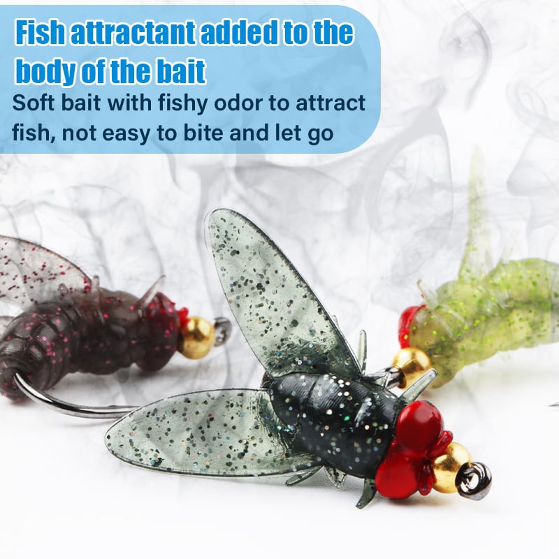 🔥Hot sale during fishing season🔥 - Simulated Flies Fishing Attractor Bait Hook