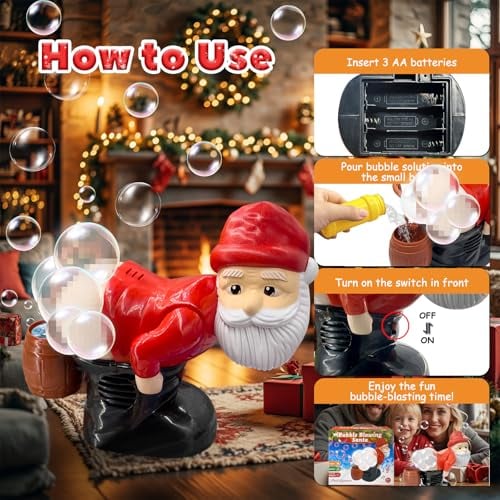 🎅 Farting Santa Musical Bubble Blower | Lights, Music & Dancing