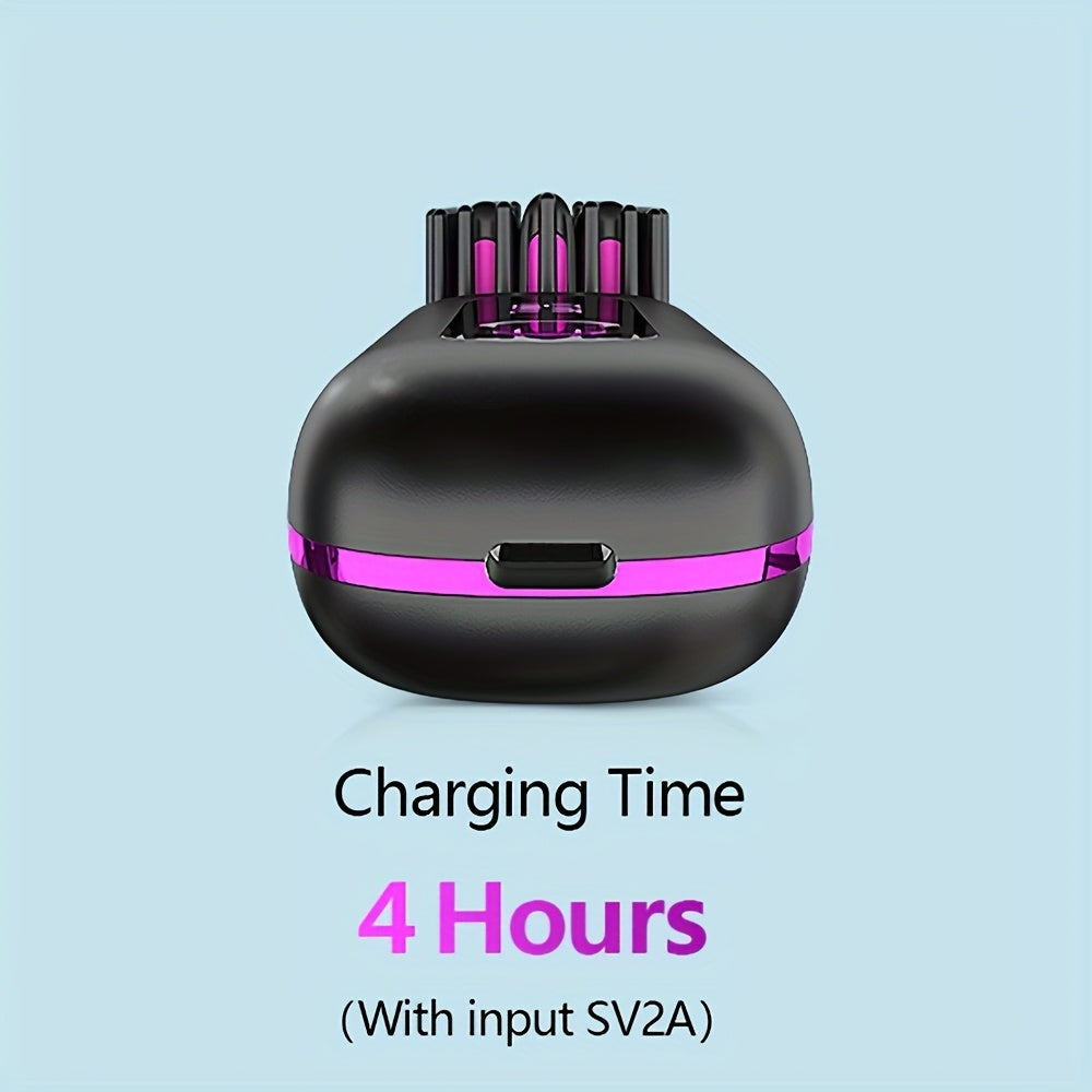 2-in-1 USB-Rechargeable Heated Hair Straightening Brush