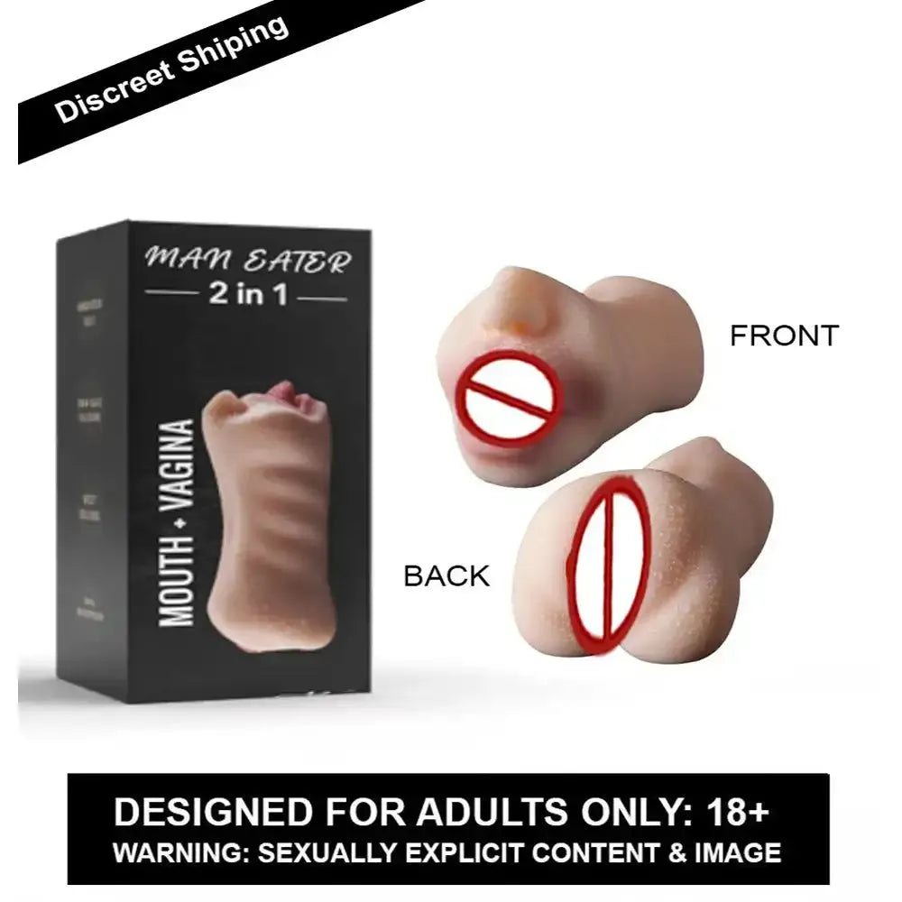 3D Dual-Entry Realistic Pocket Massager for Men – Soft Touch Personal Wellness Sleeve