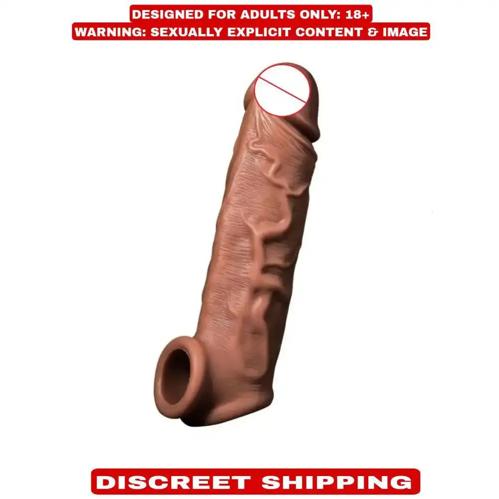 Men's Reusable Extra Dotted Silicone Sleeve – Stretchable Textured Enhancement Sleeve
