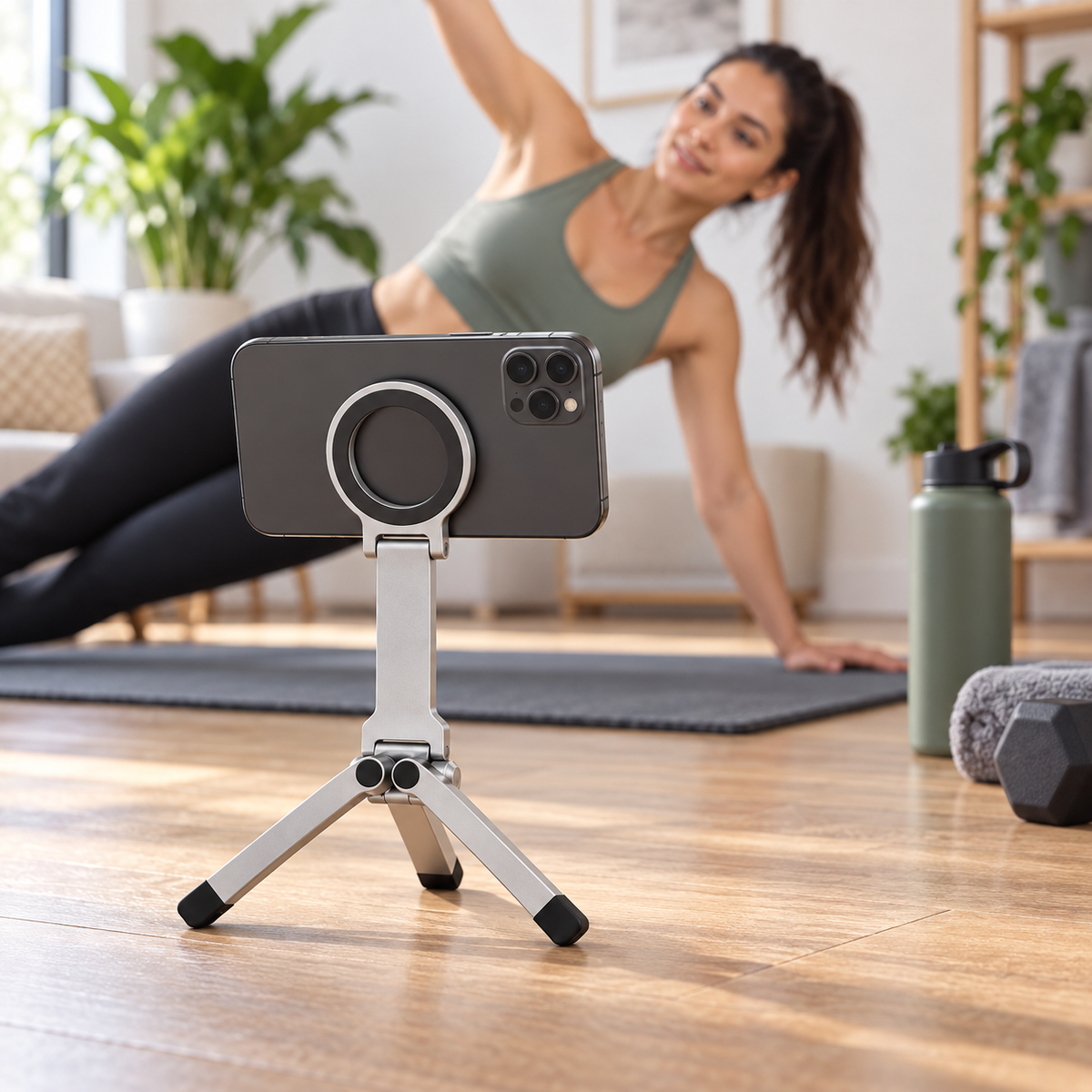 Foldable Magnetic Phone Tripod Stand