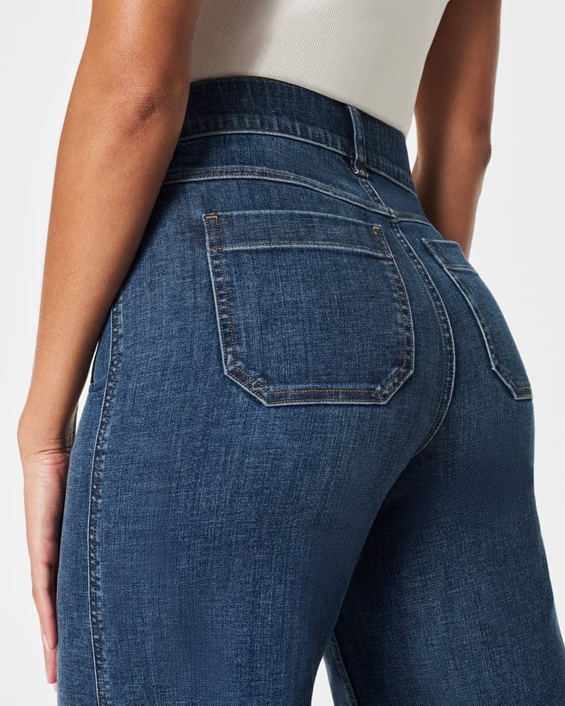 Tummy Control Cropped Wide-Leg Jeans(Buy two and get free shipping!)