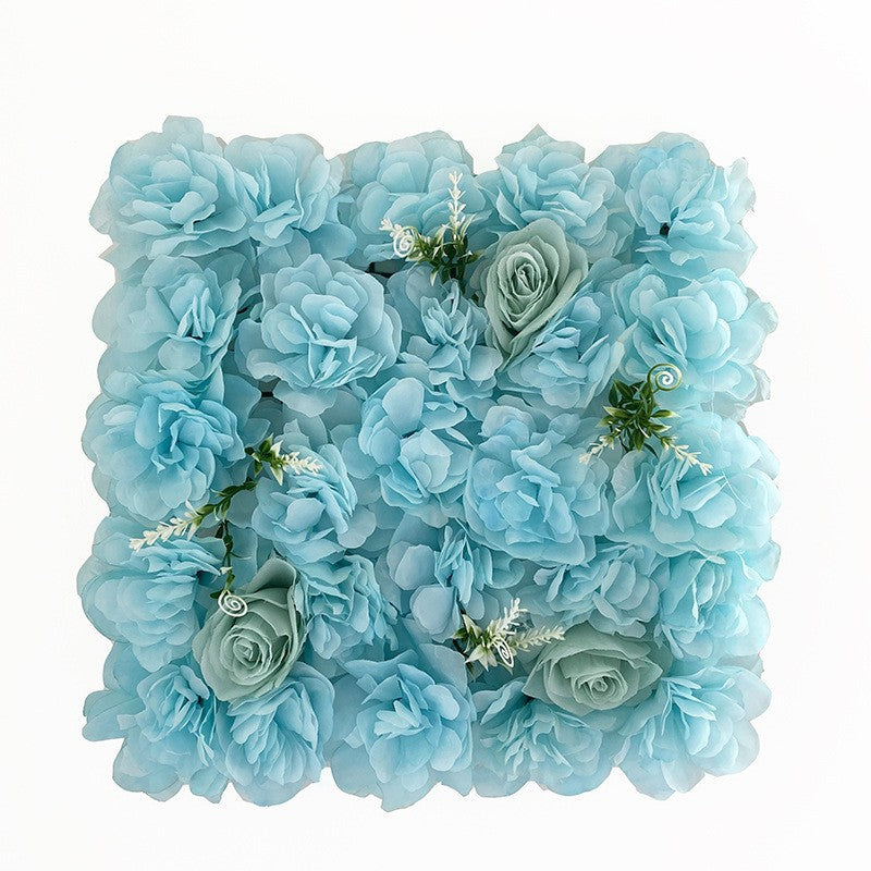 Hand-rolled fabric flower wall - perfect decoration for outdoor events