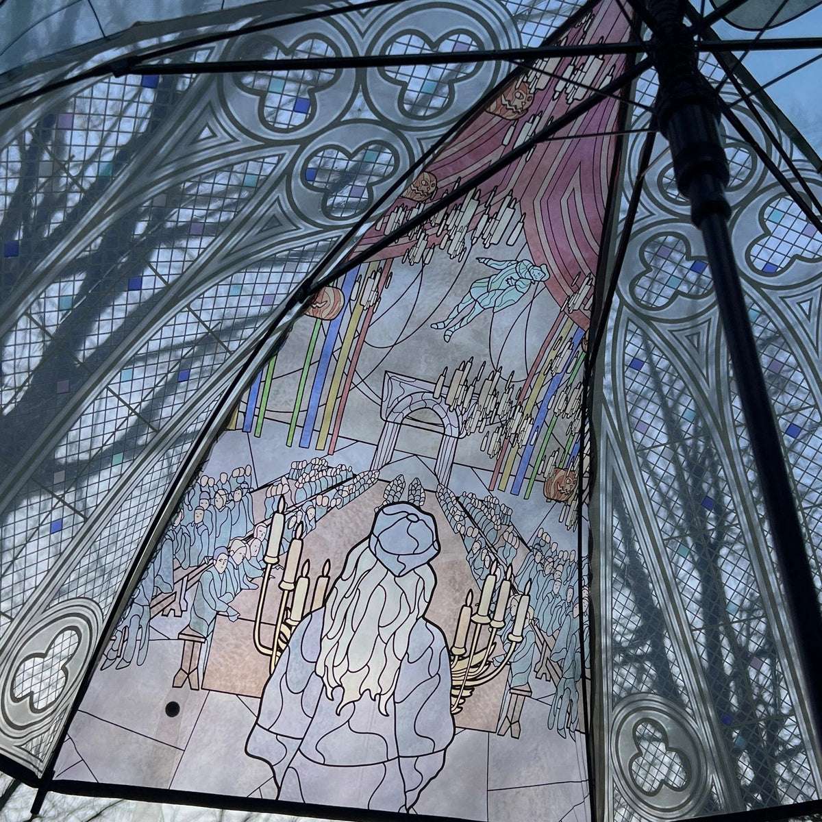 ☂️ Wizard-Inspired Stained-Glass Canopy Umbrella